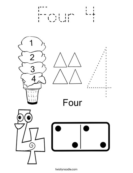 4 Coloring Page