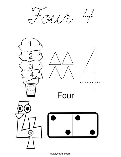 4 Coloring Page