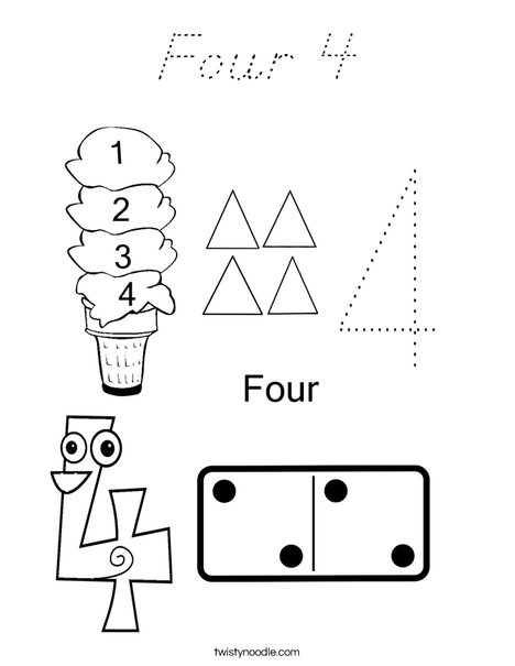 4 Coloring Page
