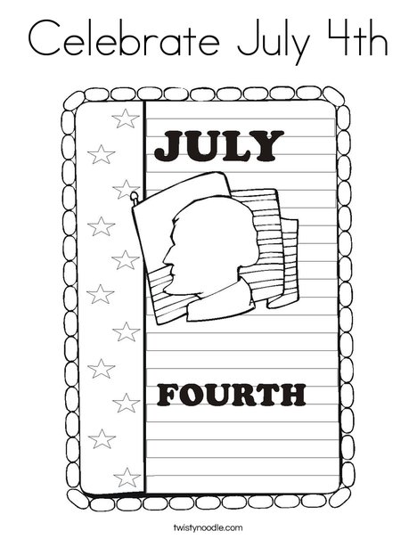 Celebrate July 4th Coloring Page - Twisty Noodle