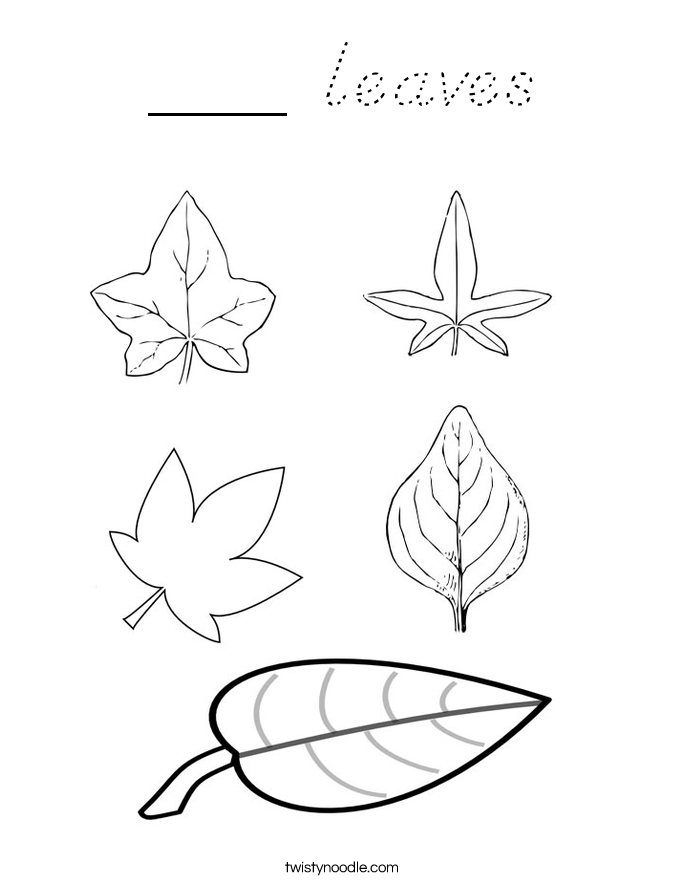 ___ leaves Coloring Page