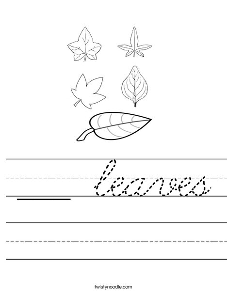 5 Leaves Worksheet