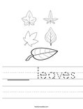 ___ leaves Worksheet