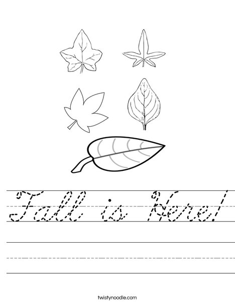 5 Leaves Worksheet