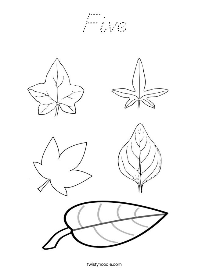 Five Coloring Page