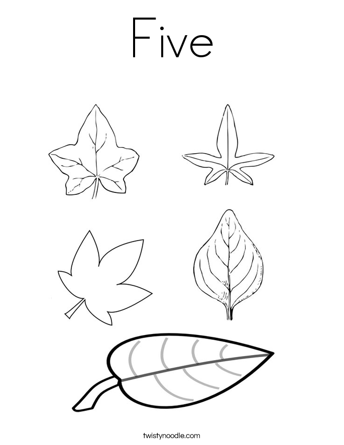 Five Coloring Page