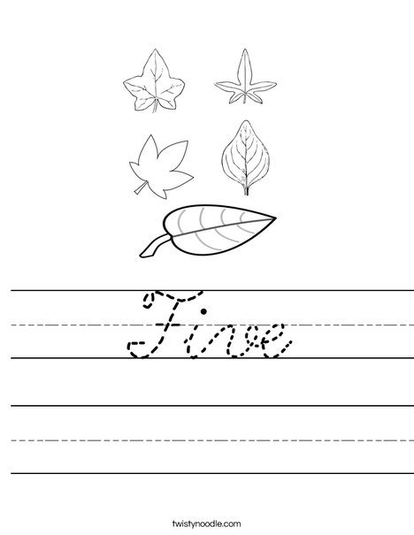 5 Leaves Worksheet