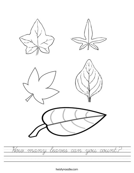 5 Leaves Worksheet