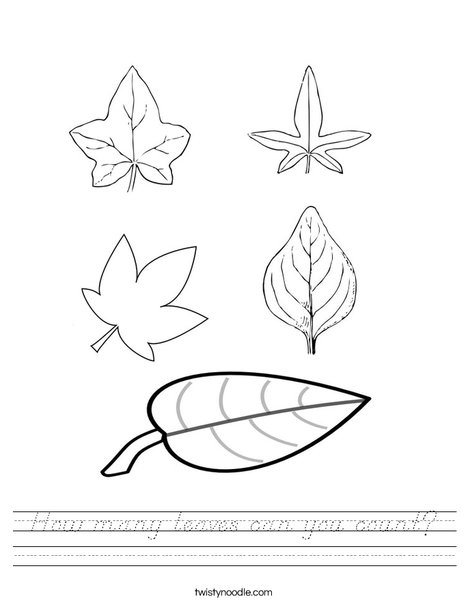 5 Leaves Worksheet