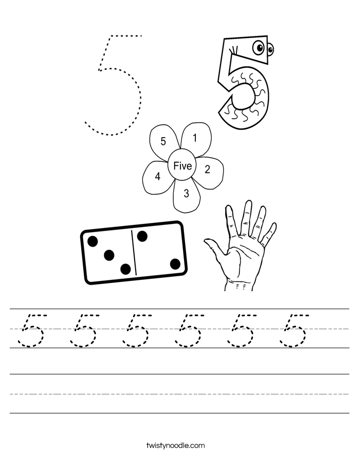 5 5 5 5 5 5  Worksheet