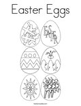 Easter Eggs Coloring Page