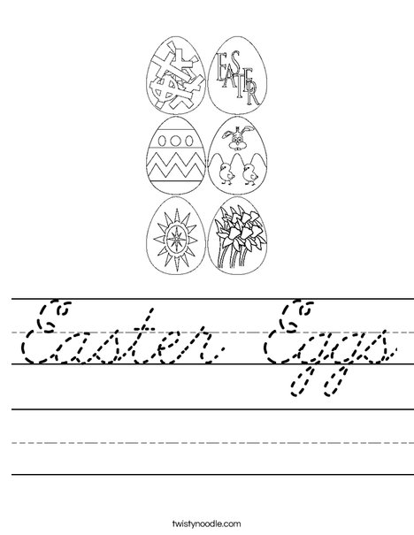 6 Easter Eggs Worksheet