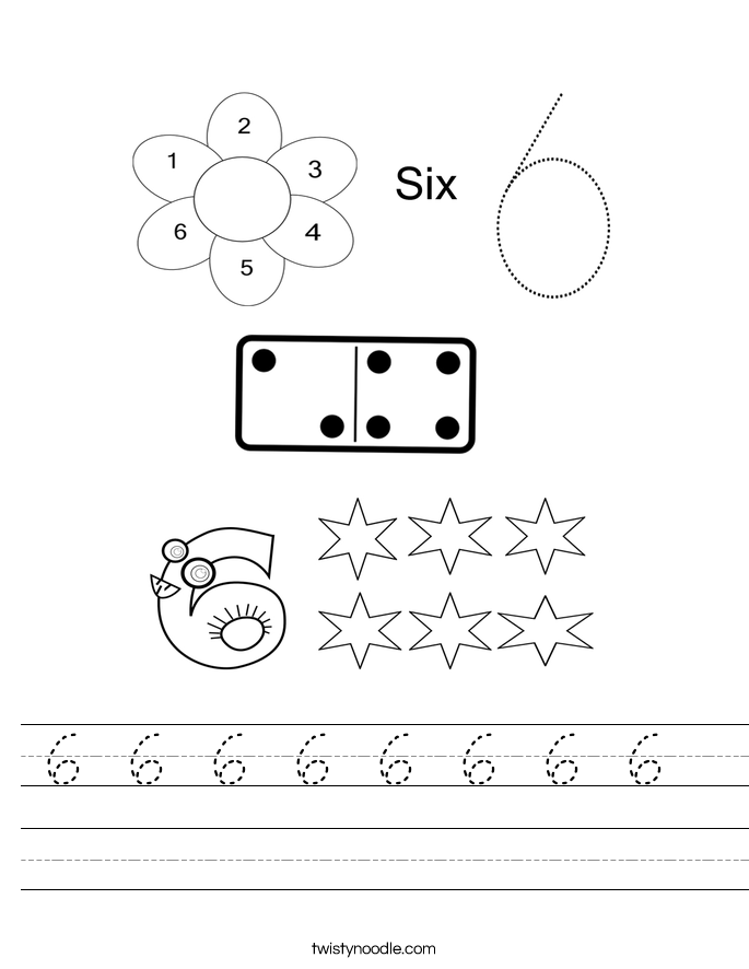 6 6 6 6 6 6 6 6  Worksheet