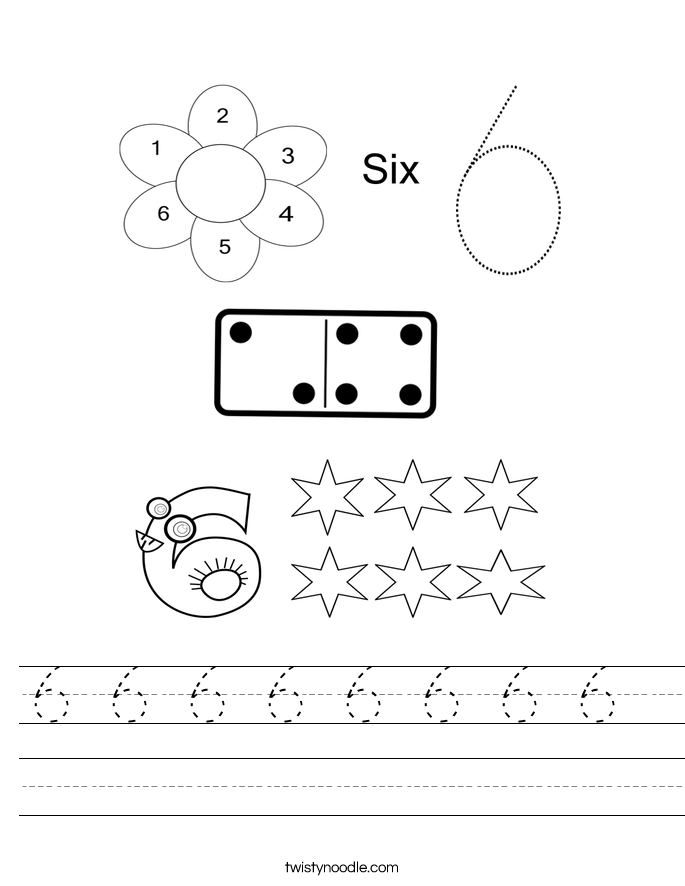 6 6 6 6 6 6 6 6  Worksheet