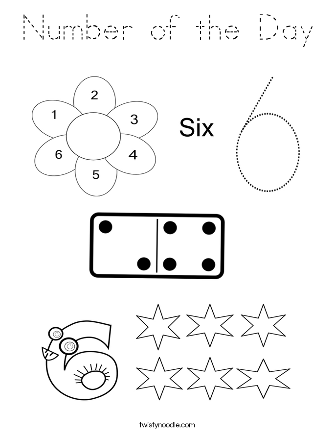 Number of the Day Coloring Page