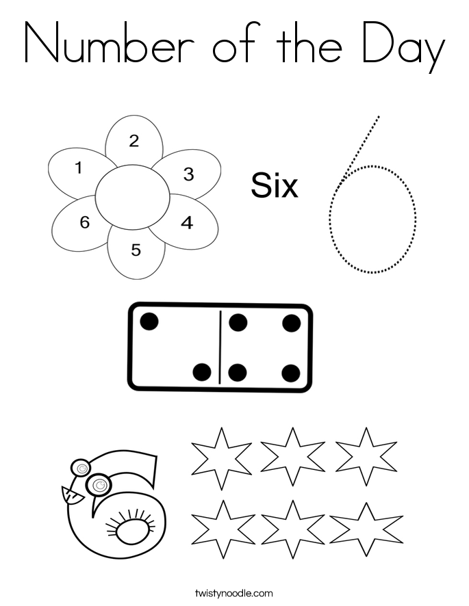 Number of the Day Coloring Page