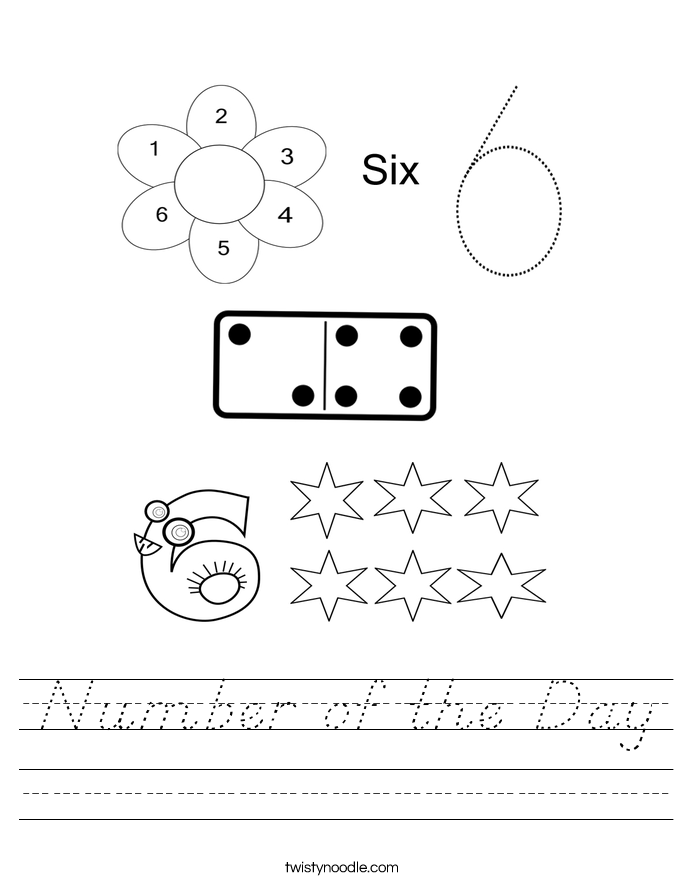 Number of the Day Worksheet