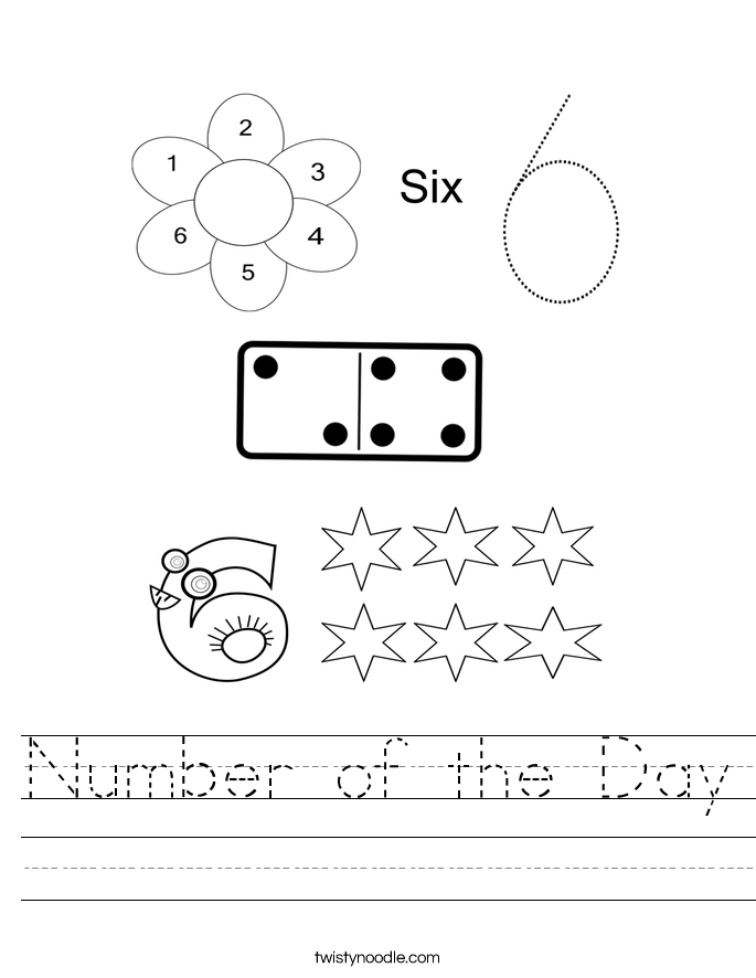 Number of the Day Worksheet