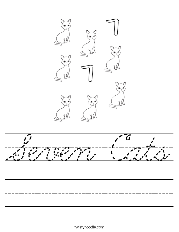 Seven Cats Worksheet