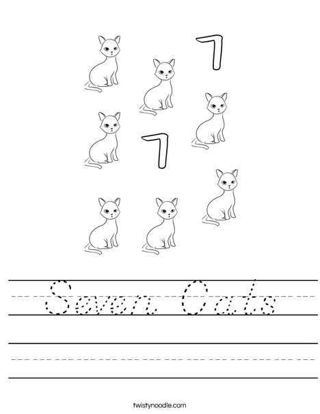 7 Cats Worksheet