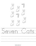 Seven Cats Worksheet