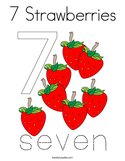 7 Strawberries Coloring Page