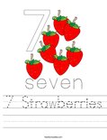 7 Strawberries Worksheet