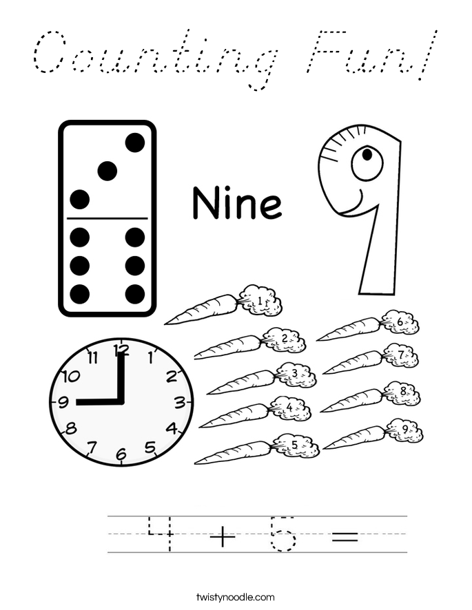 Counting Fun! Coloring Page