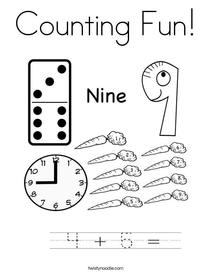 Counting Fun! Coloring Page