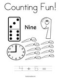 Counting Fun Coloring Page