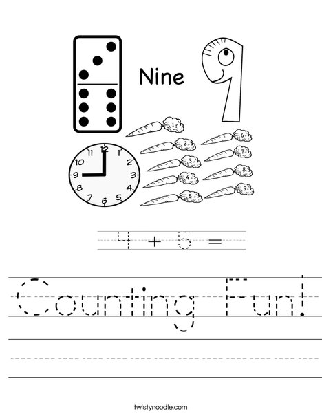 counting fun worksheet twisty noodle