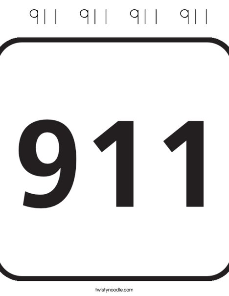 911 Coloring Page
