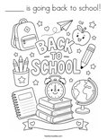 _____ is going back to school! Coloring Page