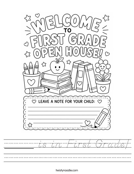 _____ is in First Grade! Worksheet