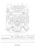 _____ is Library Day! Worksheet