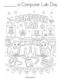 ______ is Computer Lab Day Coloring Page