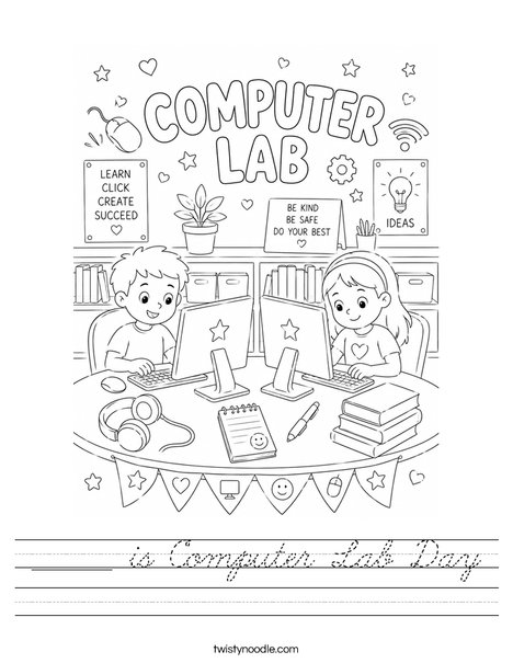 ______ is Computer Lab Day Worksheet
