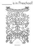 ______ is in Preschool! Coloring Page