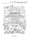 _______ is in Kindergarten! Coloring Page