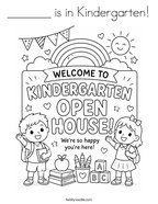 _______ is in Kindergarten Coloring Page