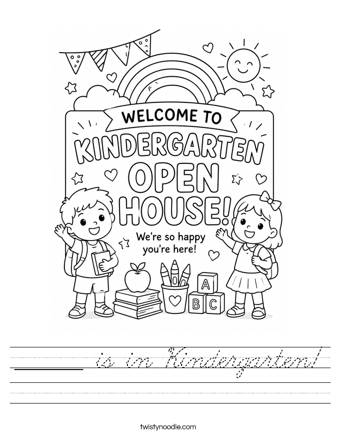 _______ is in Kindergarten! Worksheet