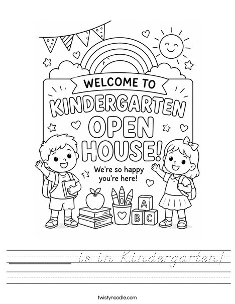 _______ is in Kindergarten! Worksheet