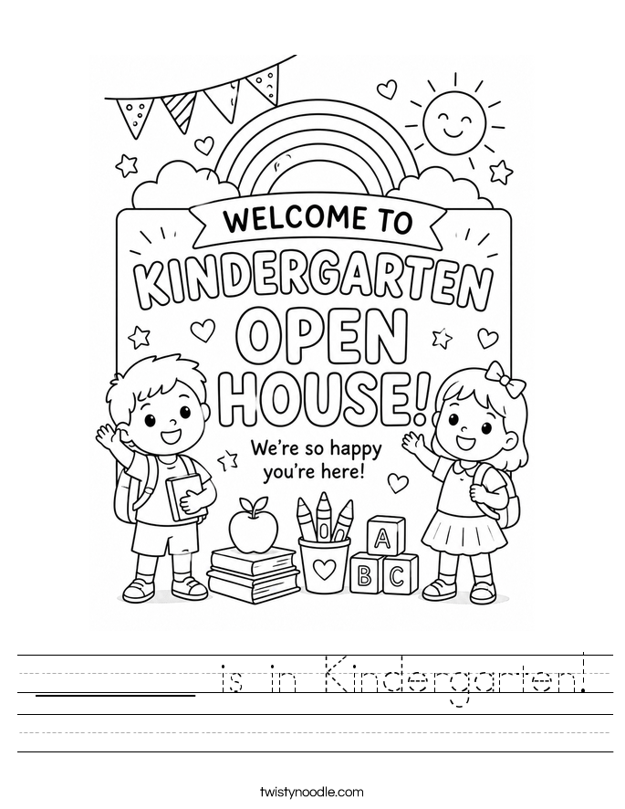 _______ is in Kindergarten! Worksheet