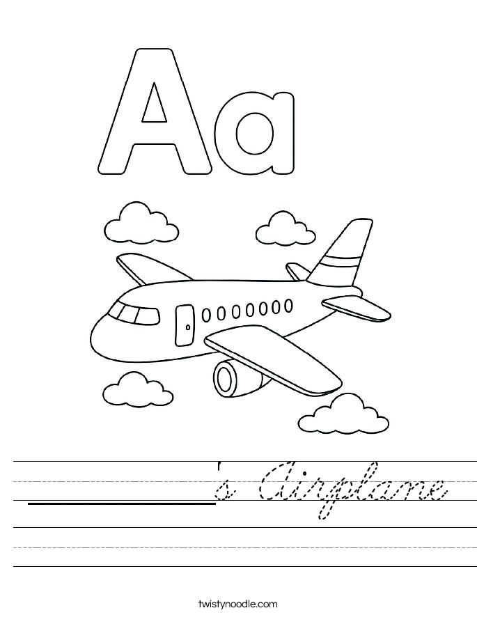 __________'s Airplane Worksheet