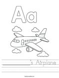 __________'s Airplane Worksheet