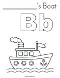 __________'s Boat Coloring Page