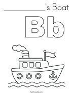 __________'s Boat Coloring Page