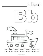 __________'s Boat Coloring Page