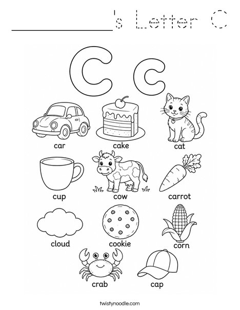 _________'s Letter C Coloring Page