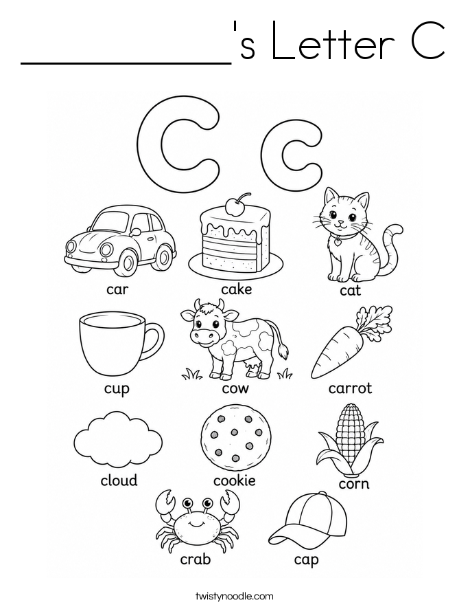_________'s Letter C Coloring Page